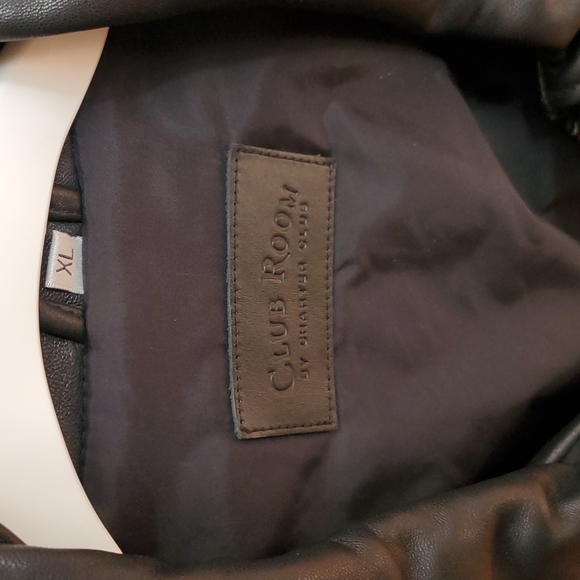 Mens club room by charter club leather boomer jacket coat xl - Picture 10 of 10